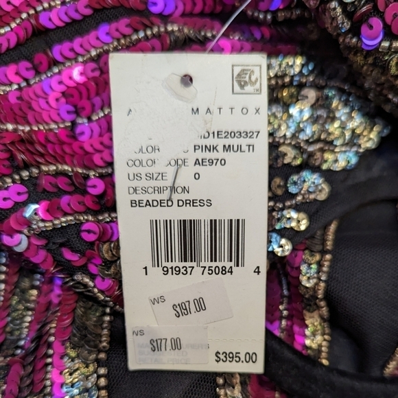 Aidan Mattox Vibrant Pink Sequinned Skater Sleeveless Cocktail Dress (0) - Picture 7 of 7